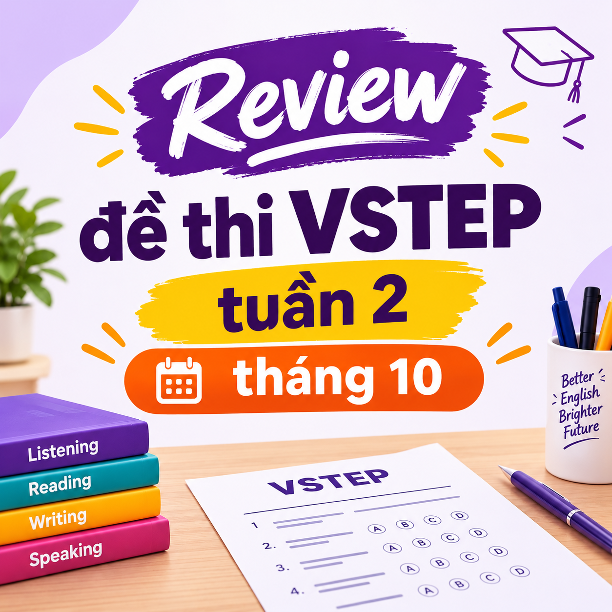 Review đề thi VSTEP B1 B2 C1 tuần 2 tháng 10